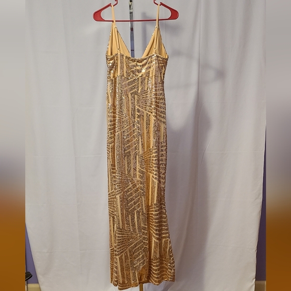 Miss ORD Sequin Gold Dress - Picture 2 of 13